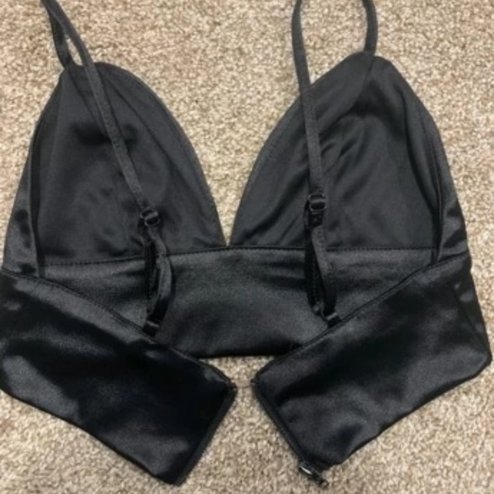 Lace bralette black adjustable straps - Picture 3 of 4